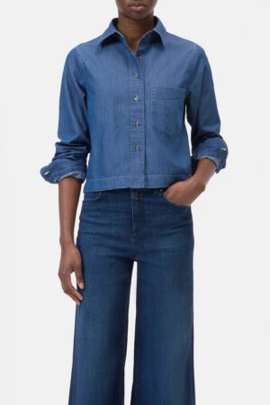 CLOSED - Cropped Denim-Blouse