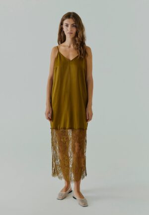 NORR - Talua slip dress - Caramel brown